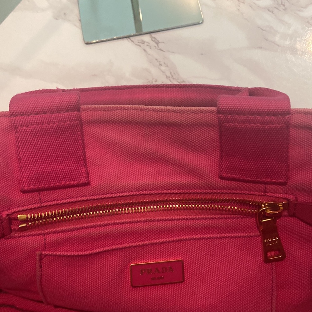 🇮🇹PRADA CABAS HOT PINK CROSSBODY/ TOP HANDLE - Picture 14 of 17